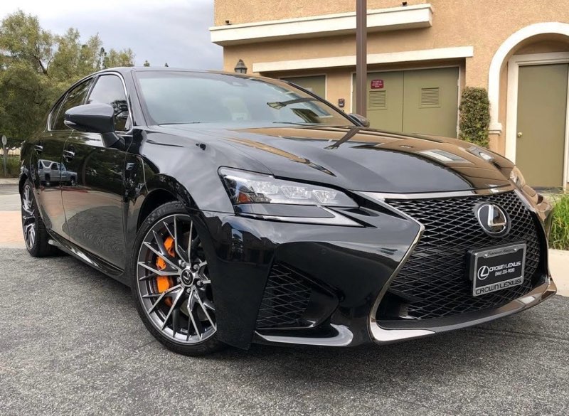 Black Lexus GS F with a flawless corrected finish